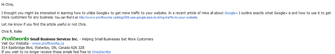 Email Newsletter Option 2